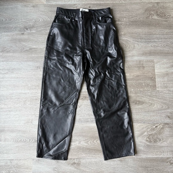 Abercrombie & Fitch Pants - NWOT Abercrombie & Fitch Size 10 Ultra High Rise Straight Leg Leather Pants